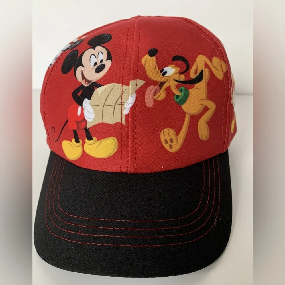 DISNEYLAND RESORT DISNEY PARKS MICKEY MOUSE PLUTO INFANT RED AND BLACK CAP HAT
